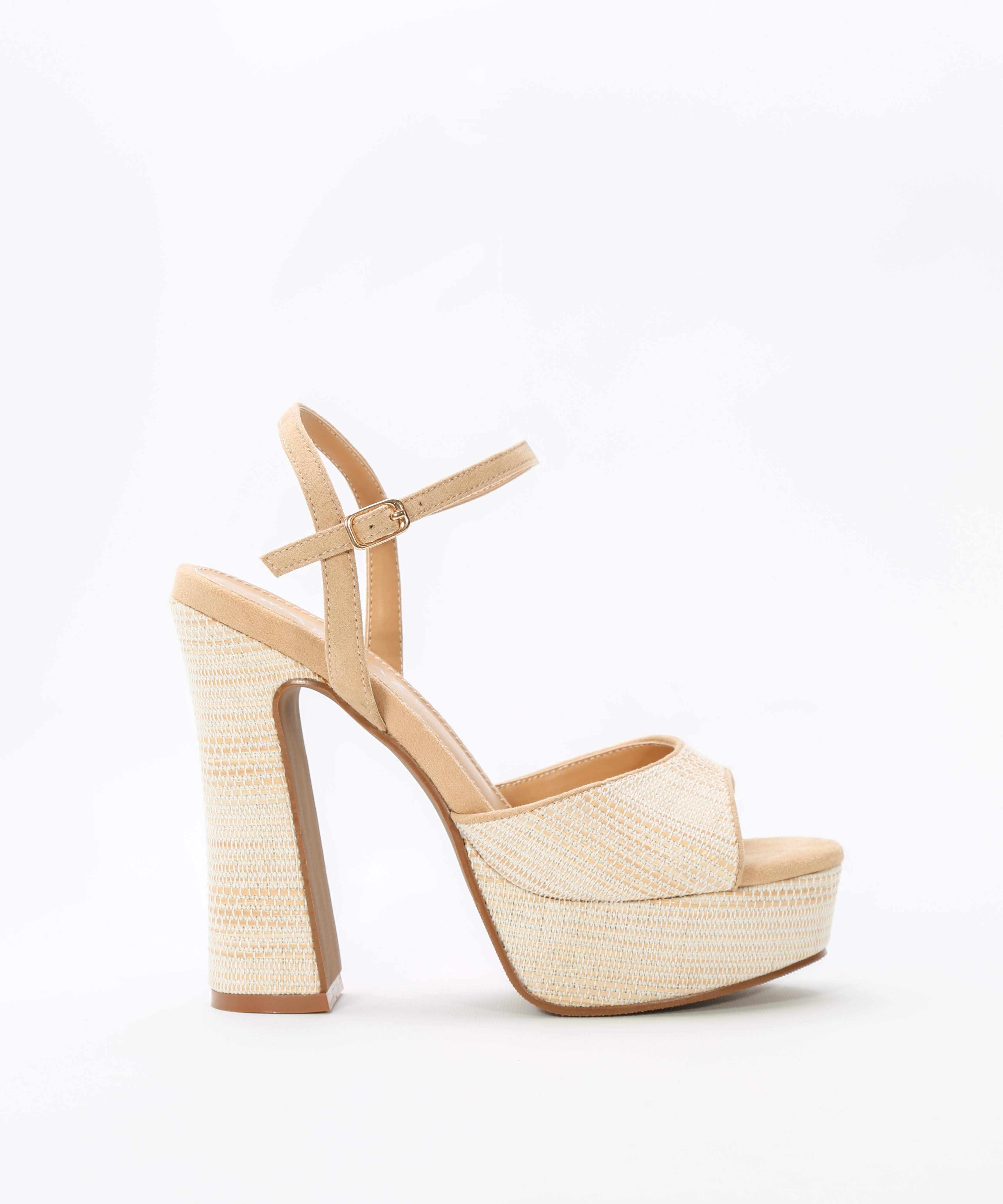 Zapatos Sandalias Tacon Rafia Rafia Zapatos Tacon Joya Zapatos - Main Image