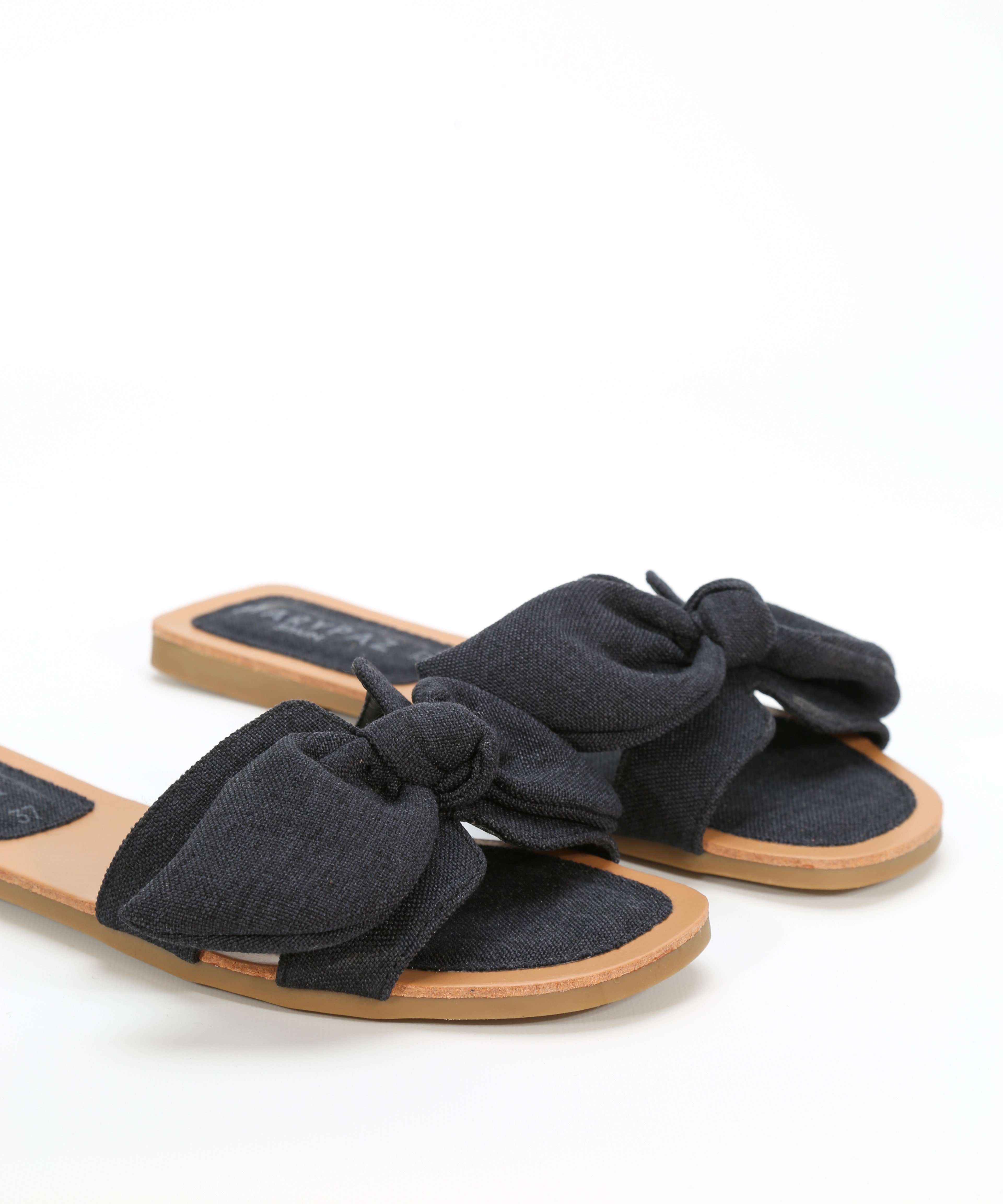 Sandalias Planas Sandalias Lazo Negro Sandalias Planas Lazo
